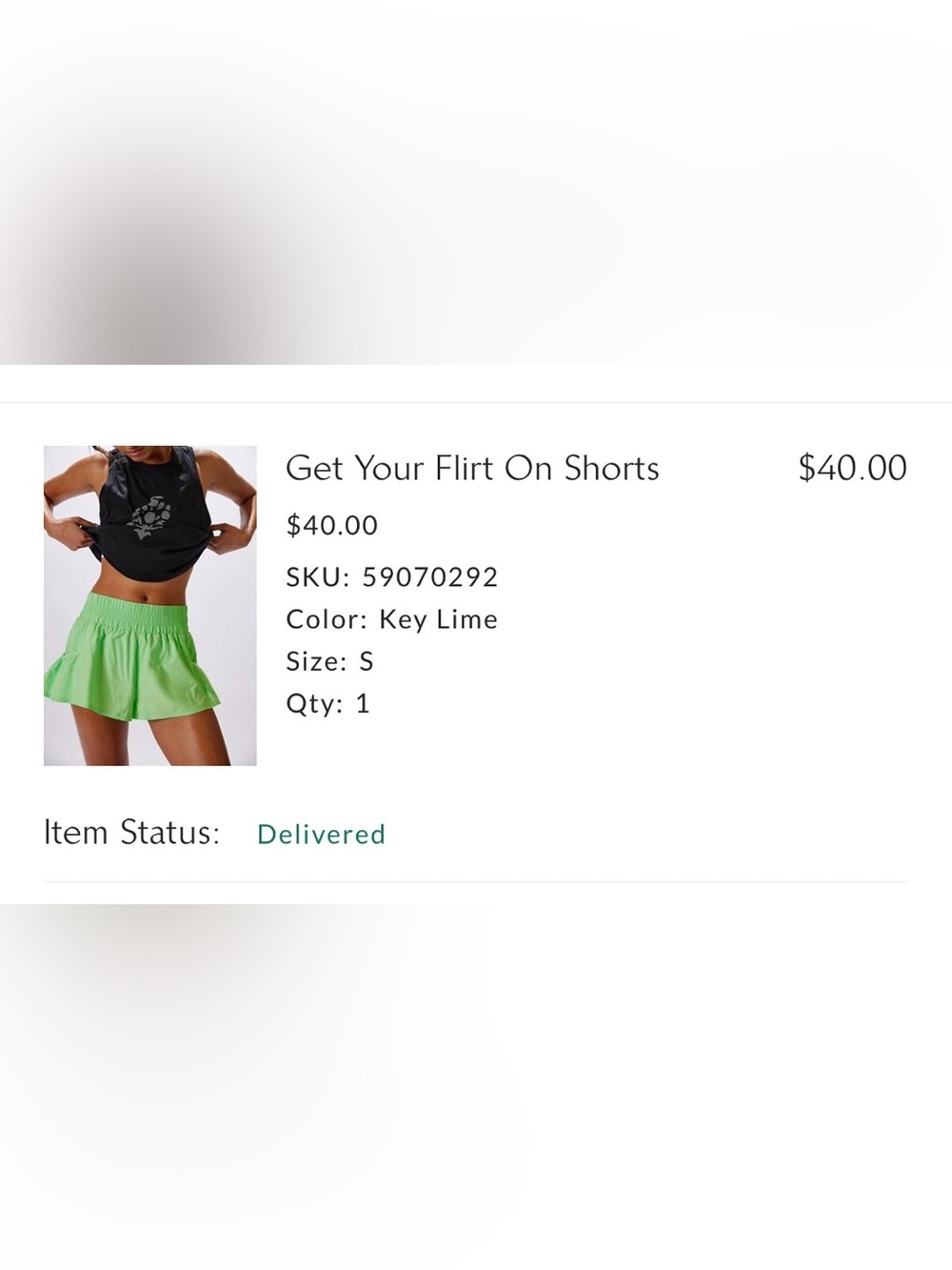 Free people Get Your Flirt On Key Lime Women’s Skort Shorts